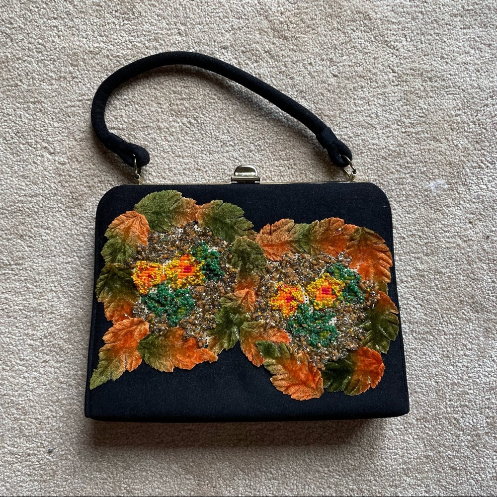 RARE Vintage Caron of Houston hand beaded handbag purse